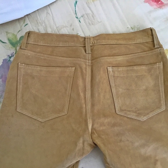 Gap camel-tan suede jeans - Picture 3 of 5